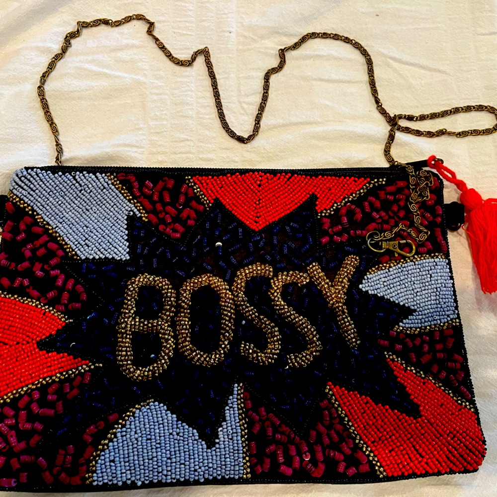 America and beyond Bossy embroidery cross body bag